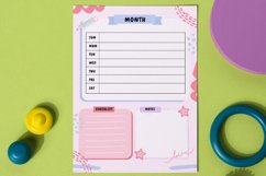 Pastel Doodle Planner Page Canva Template Product Image 5