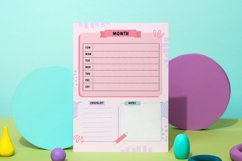 Pastel Doodle Planner Page Canva Template Product Image 4