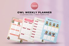 Owl Weekly Planner Canva Template Product Image 2