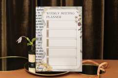Neutral Brown Vintage Planner Pages Canva Template Product Image 5