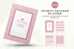 Anxiety Tracker Planner Canva Template Product Image 1