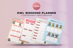 Owl Weekly Planner Canva Template Product Image 1