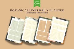 Botanical Lines Daily Planner Canva Template Product Image 1