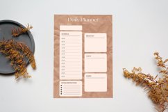 Torn Old Beige Paper Daily Planner Canva Template Product Image 2