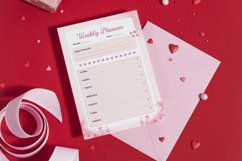 Pink Watercolor Valentine Planner Canva Template Product Image 3