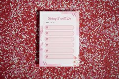 Pink Watercolor Valentine Planner Canva Template Product Image 4