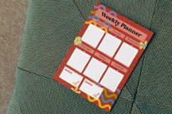 Retro Floral Weekly Planner Canva Template Product Image 5