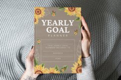 Sunflower Yearly Goal Planner Canva Template Product Image 6