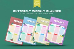 Butterfly Weekly Planner Canva Template Product Image 1