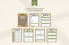 Sunflower Yearly Goal Planner Canva Template Product Image 2