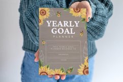 Sunflower Yearly Goal Planner Canva Template Product Image 5