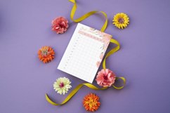 Watercolor Flowers Bouquet Planner Page Canva Template Product Image 5