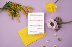 Watercolor Flowers Bouquet Planner Page Canva Template Product Image 7