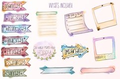 Planner Pack Part Two|15 PNG watercolor week planner clipart Product Image 2
