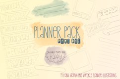 Planner Pack Part One| 19 Hand Drawn PNG Weekly Plan Clipart Product Image 1
