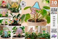 Decorative Plant Stakes Laser Cut Bundle | Garden Markers Product Image 1