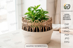 3D Plant Fence Laser Cut. Plant trellis SVG Product Image 1