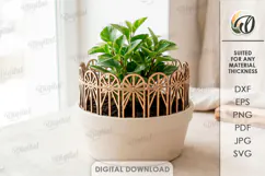 3D Plant Fence Laser Cut. Plant trellis SVG Product Image 1