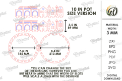 Plant Fences Bundle Laser Cut. Flower Pot Holder SVG Product Image 5
