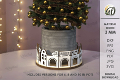 Plant Fences Bundle Laser Cut. Flower Pot Holder SVG Product Image 2