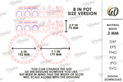 Plant Fences Bundle Laser Cut. Flower Pot Holder SVG Product Image 4