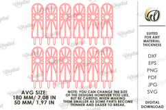 3D Plant Fences Bundle Laser Cut. Plant trellis SVG Product Image 3
