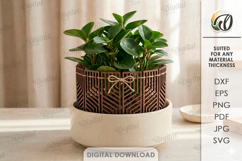 3D Plant Fence Laser Cut. Plant trellis SVG Product Image 1