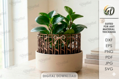 3D Plant Fences Bundle Laser Cut. Plant trellis SVG Product Image 9