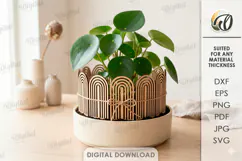 3D Plant Fence Laser Cut. Plant trellis SVG Product Image 1