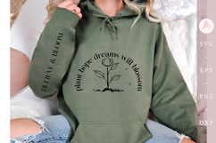 Plant hope dreams will blossom Sleeve SVG Design Product Image 3