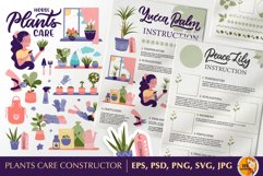 Plant pot constructor &amp; Creator. Plants care elements set Product Image 1