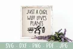 Just A Girl Who Loves Plants - Funny Plant Lover SVG Product Image 2
