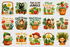 Plant Lover clipart printable sublimation bundle png Product Image 4