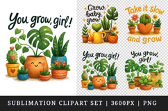 Plant Lover clipart printable sublimation design png Product Image 1