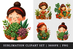 Plant Lover clipart printable sublimation design png Product Image 1