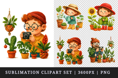 Plant Lover clipart printable sublimation design png Product Image 1