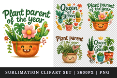 Plant Lover clipart printable sublimation design png Product Image 1