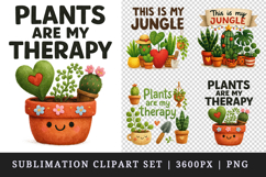 Plant Lover clipart printable sublimation design png Product Image 1