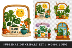 Plant Lover clipart printable sublimation design png Product Image 1