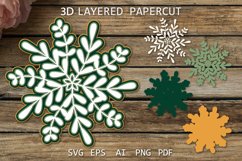 Plant mandala SVG 3D Layered Paper cut design