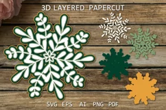 Plant mandala SVG 3D Layered Paper cut design