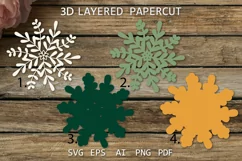 Plant mandala SVG 3D Layered Paper cut design