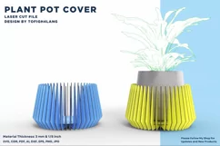 Plant Pot Cover | Laser Cut File | svg | Flower Pot Cover Product Image 3