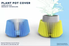 Plant Pot Cover | Laser Cut File | svg | Flower Pot Cover Product Image 2