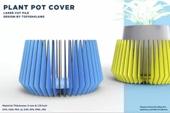 Plant Pot Cover | Laser Cut File | svg | Flower Pot Cover Product Image 1