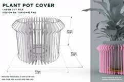 Plant Pot Cover | Laser Cut File | svg | Flower Pot Cover Product Image 4