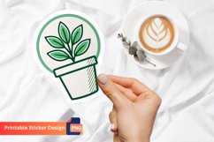 Plant Pot Sticker, Decorative Pot Sticker, Gardening Sticker Product Image 1