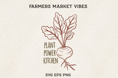 Plant Power Kitchen Beet SVG Farmers Market Vegetable PNG Product Image 1