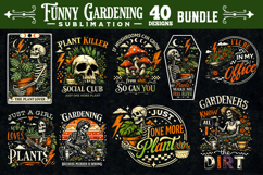 Funny gardening skulls sublimation bundle 40 designs PNG Product Image 5
