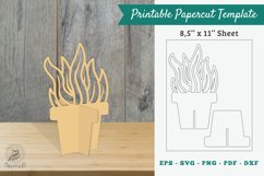 Plant Printable cut Template 03 Product Image 1